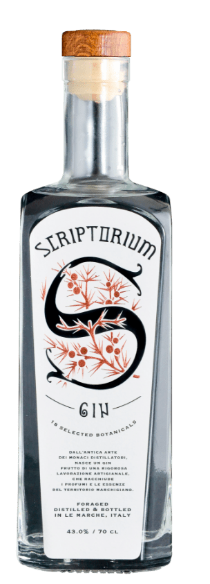 Scriptorium gin bottiglia fronte trasparente